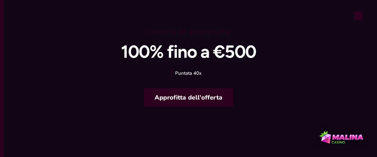 Bonus benvenuto scopri ora